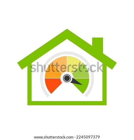 Energy efficiency home icon  house