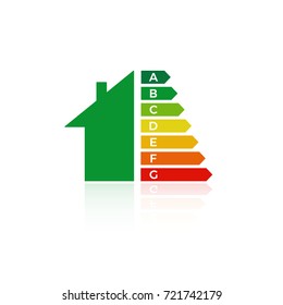 Energy  Efficiency  House Icon   Eco Chart Vector 