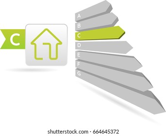 Energy Efficiency - house, vector illustration
