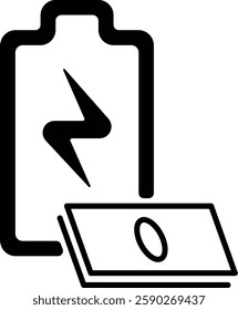 energy efficiency icon black and white