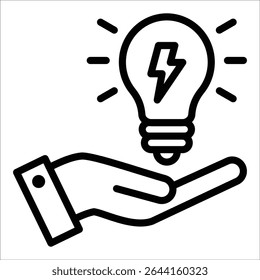 Energy Efficiency Icon Element For Design
