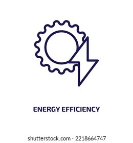 energy efficiency icon from general collection. Thin linear energy efficiency, energy, idea outline icon isolated on white background. Line vector energy efficiency sign, symbol for web and mobile