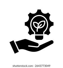 Energy Efficiency Icon Glyph Vector Illustration