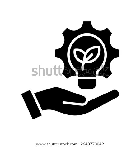 Energy Efficiency Icon Glyph Vector Illustration