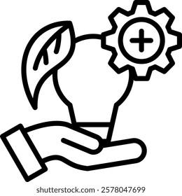 Energy Efficiency Icon Line Vector Illustration