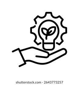 Energy Efficiency Icon Line Vector Illustration