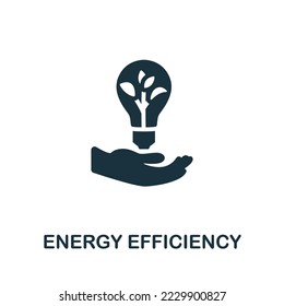 Energieeffizienz-Symbol Einfarbiges Symbol für intelligente Technologie für Vorlagen, Webdesign und Infografiken