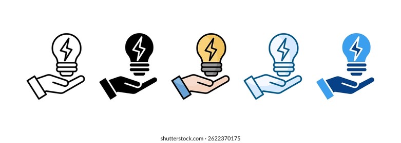 Energy Efficiency Icon Set Multiple Style Collection