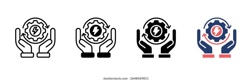 Energy Efficiency icon sheet multiple style collection