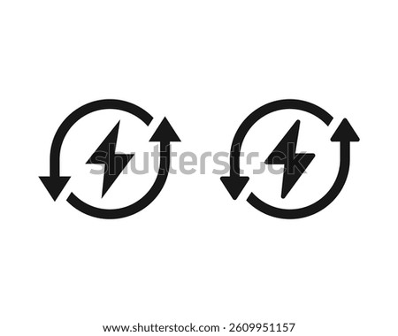 Energy efficiency icon. Energy efficiency symbol