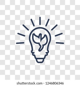 Energieeffizienzsymbol. Trendlineares Logo für Energieeffizienz auf transparentem Hintergrund aus der allgemeinen Kollektion