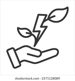 Energy Efficiency Icon Vector Illustration Outline