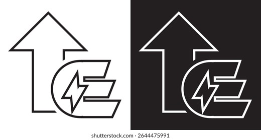 Iconos de eficiencia energética.  Ilustración vectorial. EPS 10 AI