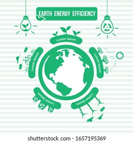 Energy Efficiency Infographic vector illustration