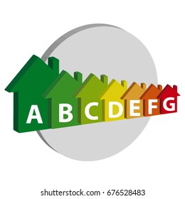 Energy efficiency label isolated on white background. Vector illustration