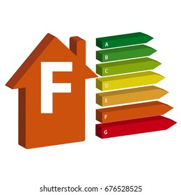 Energy efficiency label isolated on white background. Vector illustration