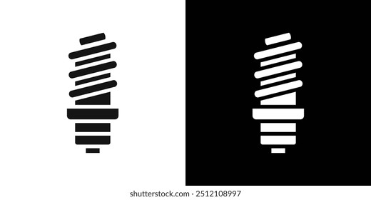 energy efficiency light bulb icon Flat fill set collection