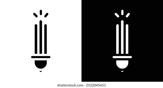 Energy efficiency light bulb icon design simple vector symbol