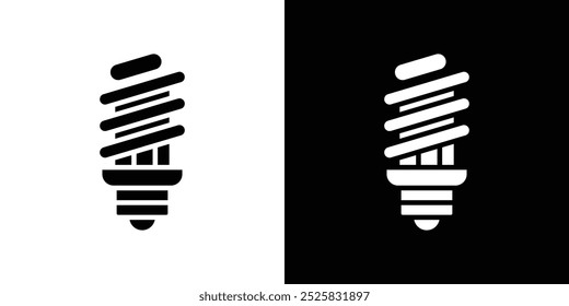 Icone de lâmpada de eficiência energética Ilustração de design artístico