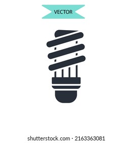 energy efficiency light bulb icons  symbol vector elements for infographic web