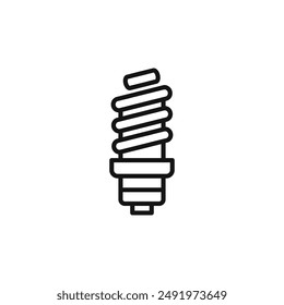 logotipo de la bombilla de eficiencia energética logo Vector contorno