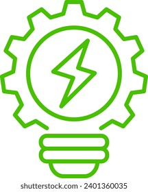 energy efficiency line icon symbol illustration