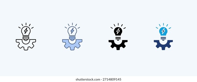 Vector de ilustración de icono múltiple de eficiencia energética
