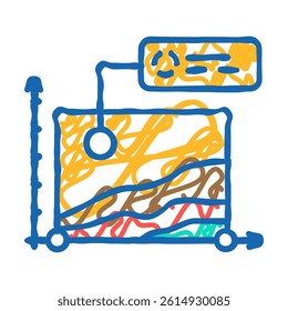 energy efficiency nuclear doodle icon sketch vector. energy efficiency nuclear sign. isolated symbol illustration