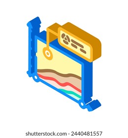 energy efficiency nuclear isometric icon vector. energy efficiency nuclear sign. isolated symbol illustration