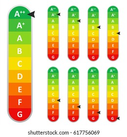 Energy Efficiency rating. Eps10 Vector.