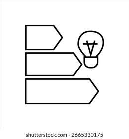 Ícone de classificação de eficiência de energia com lâmpada, que representa o consumo de eletricidade, a economia de energia e o uso sustentável de energia.