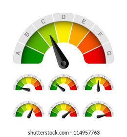 Energy Efficiency Rating. Vector.