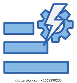 Energieeffizienz Ein Symbol Blau Weiß Illustration