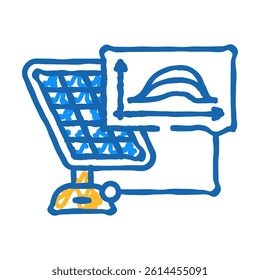energy efficiency solar panel doodle icon sketch vector. energy efficiency solar panel sign. isolated symbol illustration