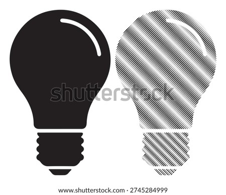 Energy efficiency symbol, creative thinking metaphor, electricity power source, invention