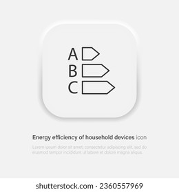 Energy efficiency vector icon. Efficient energy for home devices symbol. Vector EPS 10