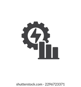 Energy efficiency vector icon. filled flat sign for mobile concept and web design. Sustainable energy glyph icon. Symbol, logo illustration. Vector graphics