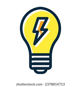 Energy Efficiency Vector Thick Line Filled Dark Colors Icons For Personal And Commercial Use.
