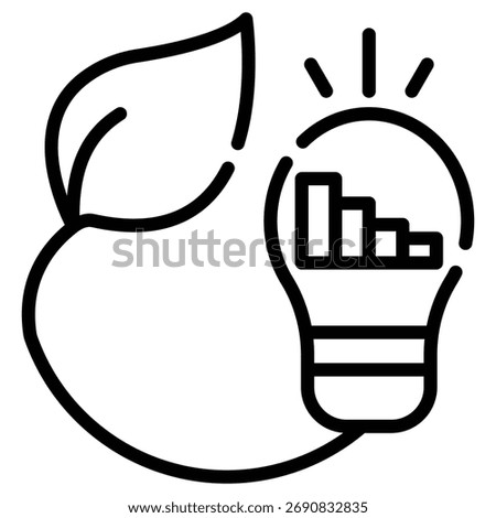 energy efficiency web icon in outline style