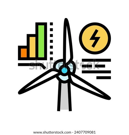 energy efficiency wind turbine color icon vector. energy efficiency wind turbine sign. isolated symbol illustration