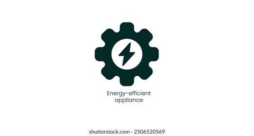 Energy Efficient Appliance Vector Icon Promoting Sustainable Home Living