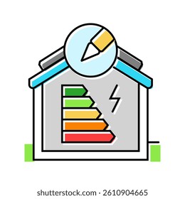 energy efficient building design color icon vector. energy efficient building design sign. isolated symbol illustration