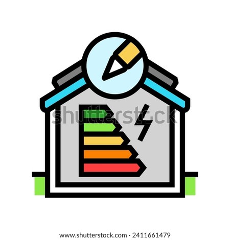 energy efficient building design color icon vector. energy efficient building design sign. isolated symbol illustration
