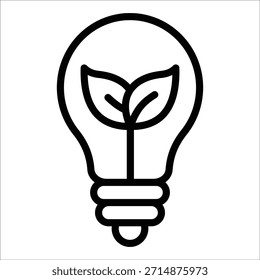 Elemento De Ícone De Lâmpada Com Baixo Consumo De Energia Para Design