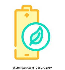 ícone de cor de eficiência energética vetor. sinal de eficiência energética. ilustração de símbolo isolado