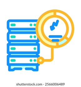 energy efficient data center color icon vector. energy efficient data center sign. isolated symbol illustration