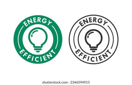 Energy efficient design logo template illustration