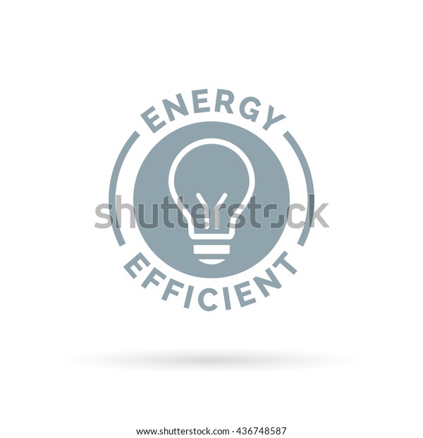 Energy efficient eco icon lightbulb symbol\
design. Vector\
illustration.