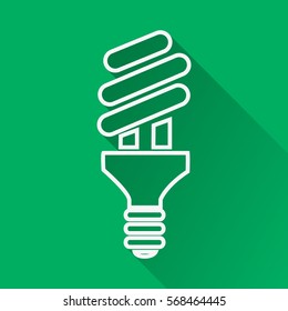 Energy efficient eco lamp. Save environment ecology concept.