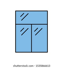 Energy efficient glass windows concept Vector Icon Design